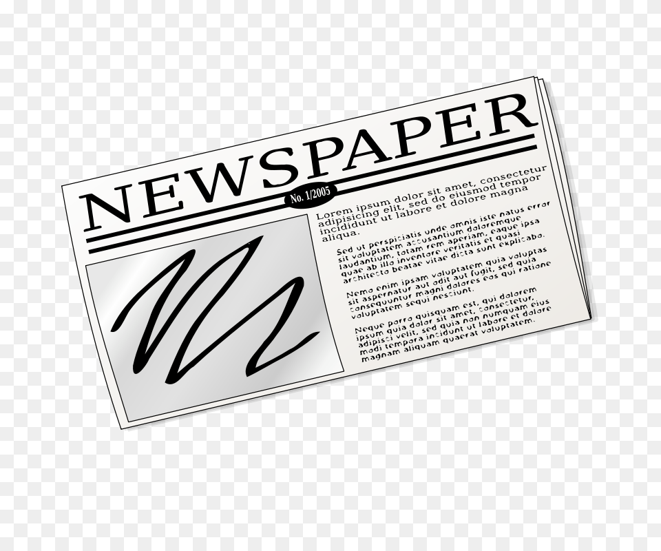 Nicubunu Newspaper, Text, Business Card, Paper Free Png Download