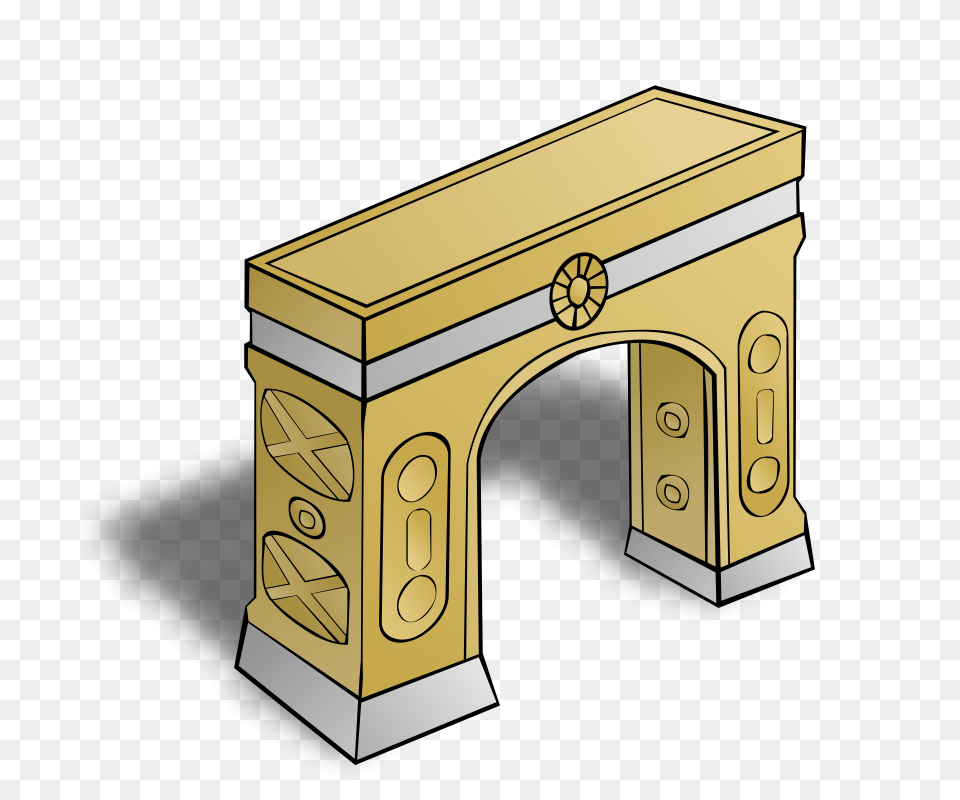 Nicubunu Rpg Map Symbols Arch, Architecture, Gold, Mailbox Png Image