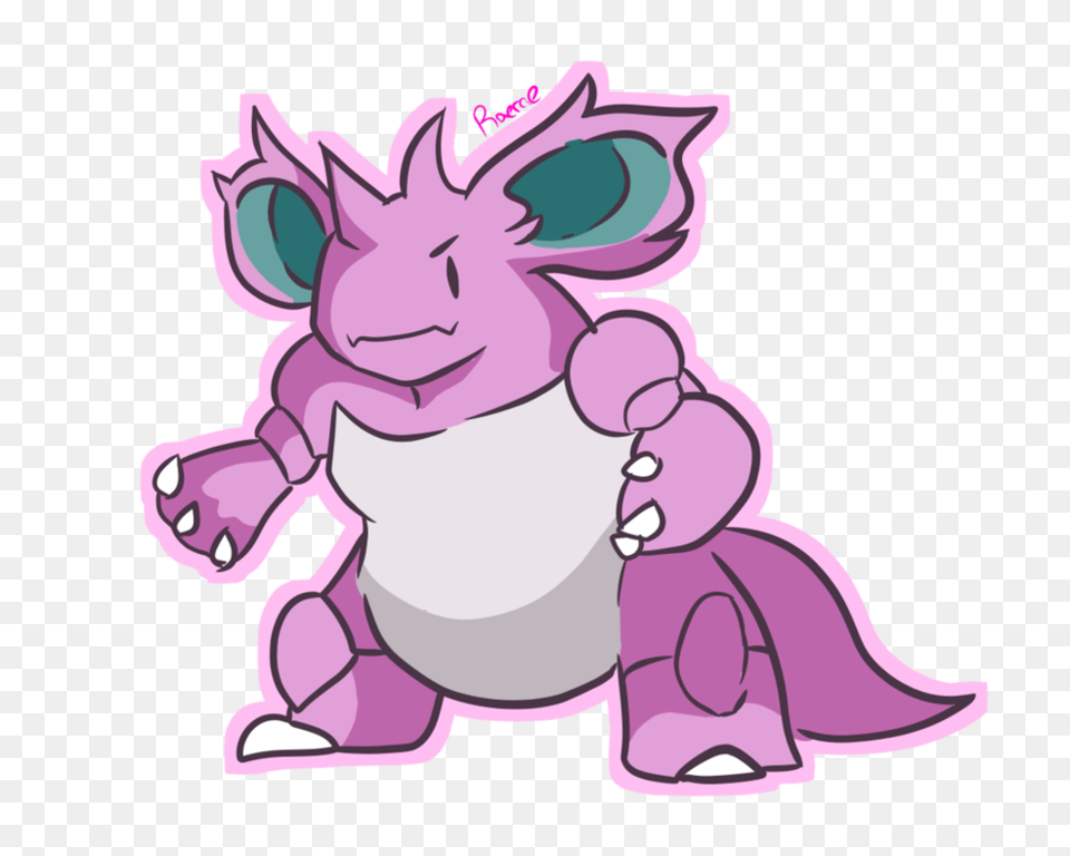 Nidoking, Purple, Cartoon, Baby, Person Png Image