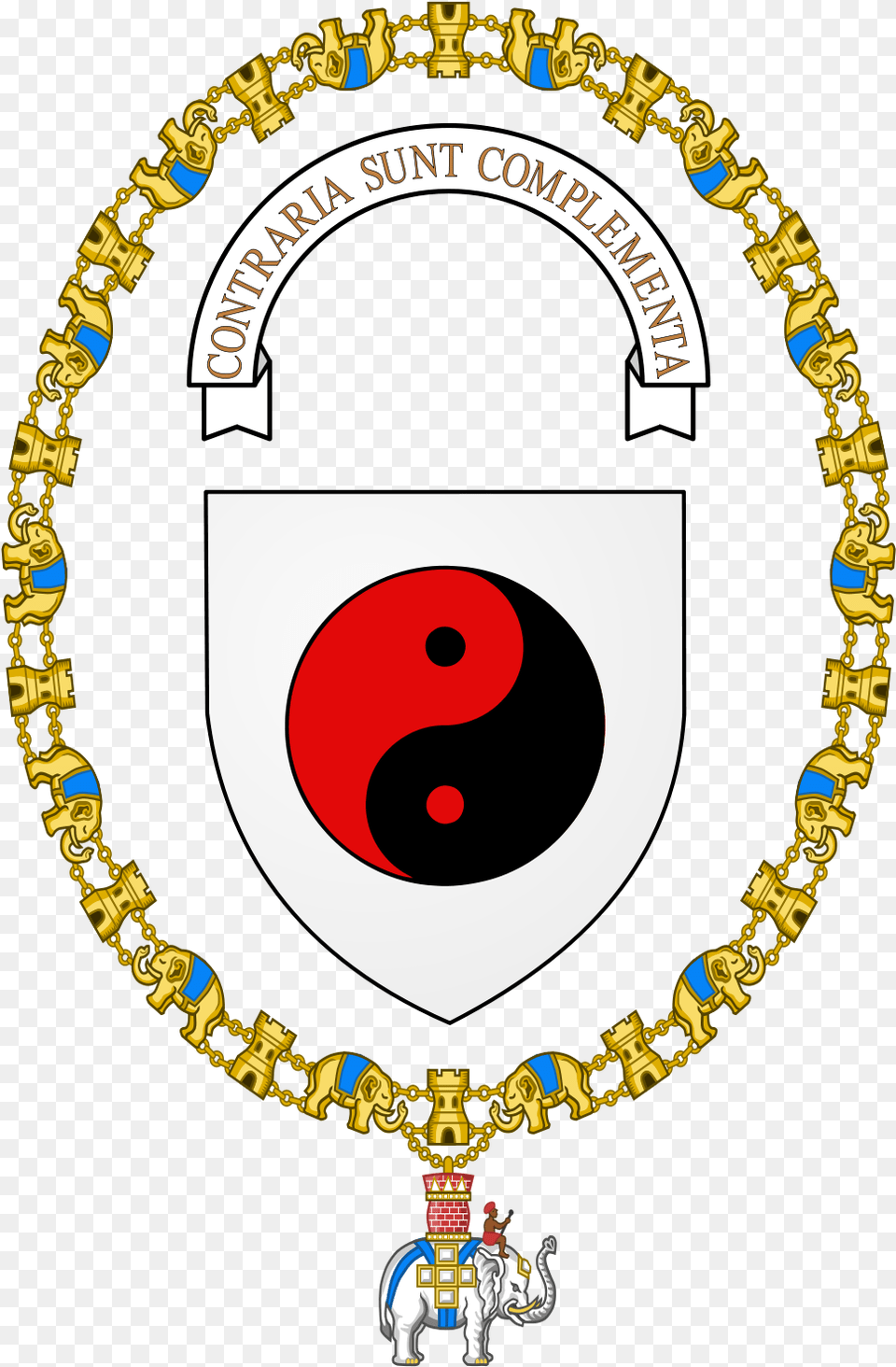 Niels Bohrs Yin Yang Coat Of Arms Niels Bohr Coat Of Arms, Accessories, Jewelry, Necklace, Animal Free Png