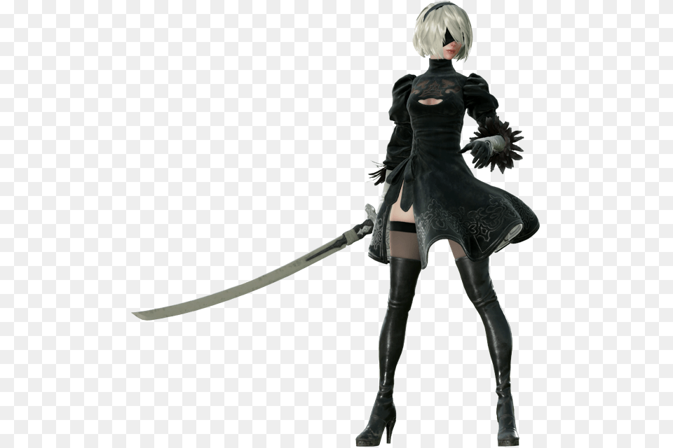 Nier Automata, Adult, Weapon, Sword, Person Png Image