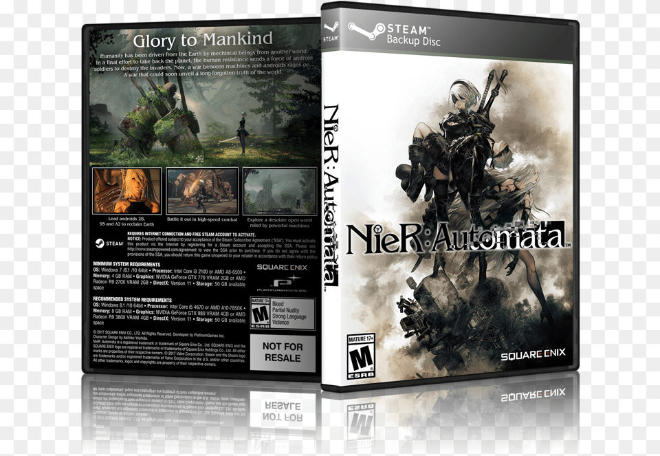 Nier Automata Box 3d Nier Automata Ps4 Game Nier Automata On Ps4 Back, Advertisement, Poster, Adult, Person Png Image
