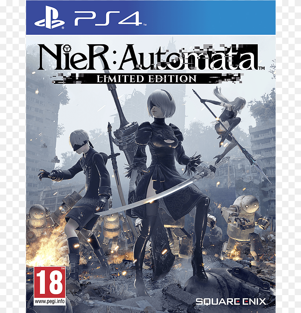 Nier Automata Day One Edition, Advertisement, Poster, Person, Adult Free Png Download