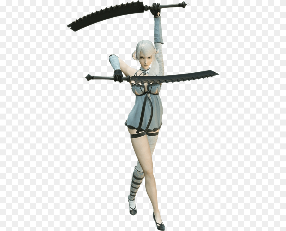 Nier Wiki Kaine Nier Sword, Weapon, Adult, Person, Woman Free Png Download