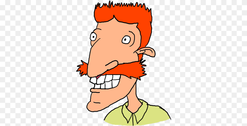 Nigel Thornberry Mustache Cartoon Guy With Orange Cartoon Guy With Orange Mustache, Baby, Person, Face, Head Free Png