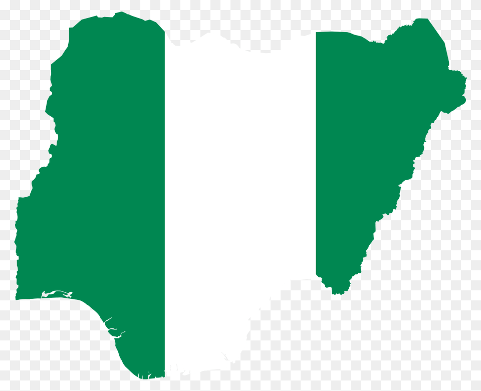 Nigeria Flag Map Clipart, Outdoors, Nature, Plot, Land Png Image