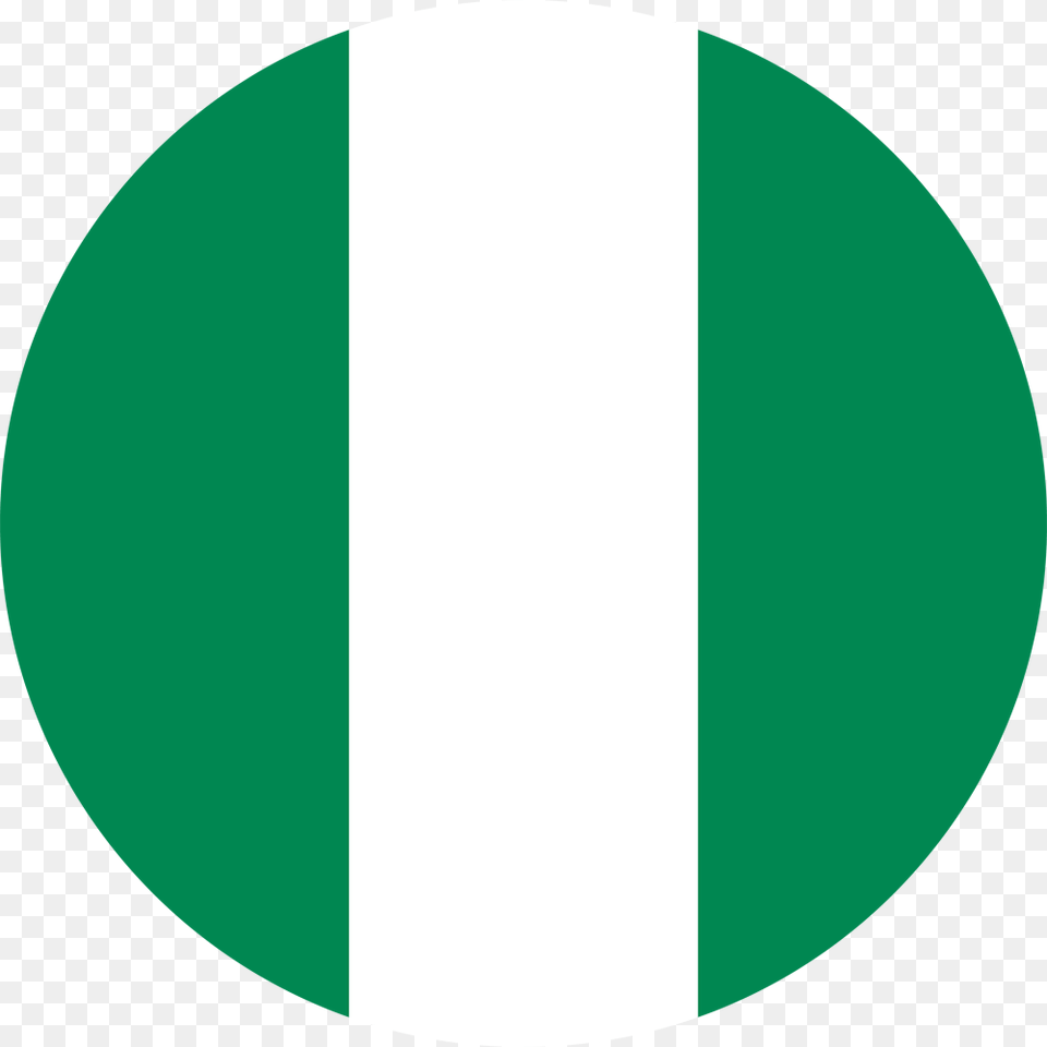 Nigeria Flag Round Medium Clipart Download Bandeira Da Nigria Redonda, Disk Png