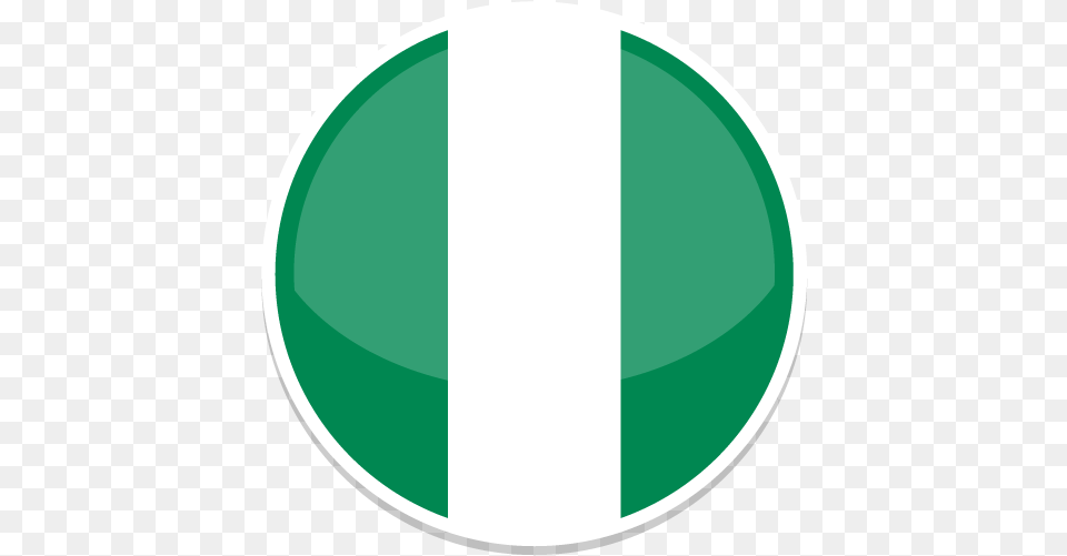 Nigeria Icon Myiconfinder Nigeria Circle Flag, Sphere, Disk, Oval Free Png Download