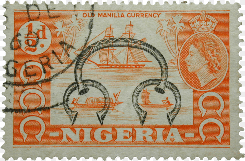 Nigeria Post Stamp 12 Penny 1953 Nigeria Post Stamp, Postage Stamp, Face, Head, Person Free Png Download