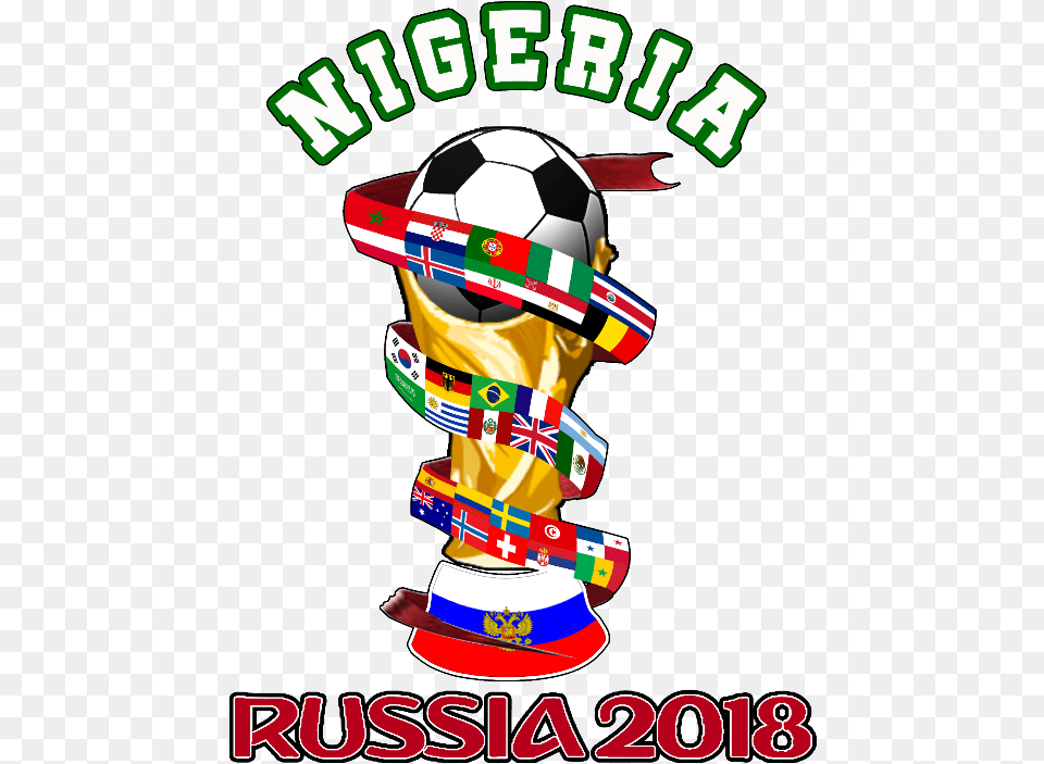 Nigeria Russia Flag Ball Worldcup Worldfootball Egypt In Russia 2018, Advertisement, Football, Sport, Soccer Ball Free Png