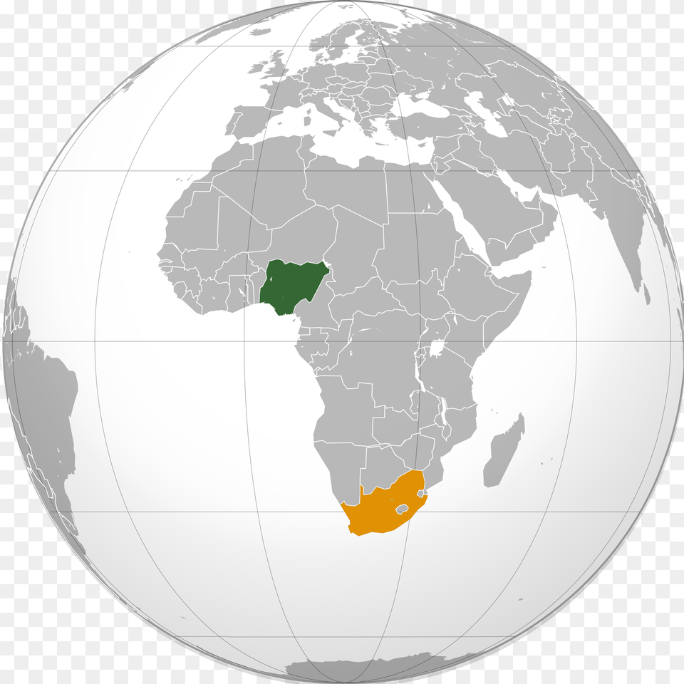 Nigeria South Africa Locator South Africa And Nigeria, Astronomy, Outer Space, Planet, Globe Png Image