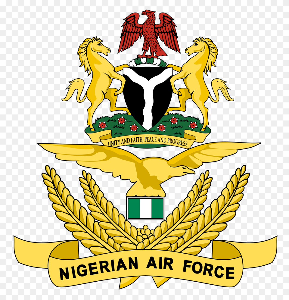 Nigerian Air Force Emblem, Badge, Logo, Symbol, Animal Png Image
