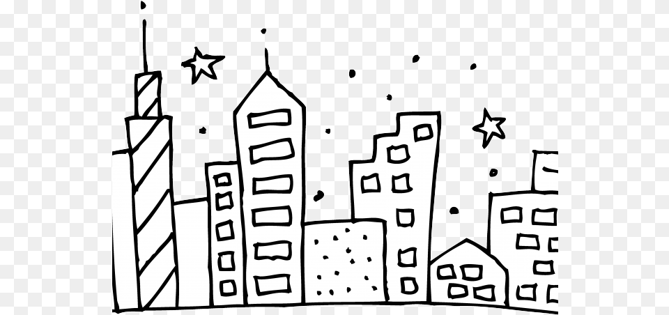 Night Clipart City Building Clipart Cityscape, Symbol, Neighborhood Png Image