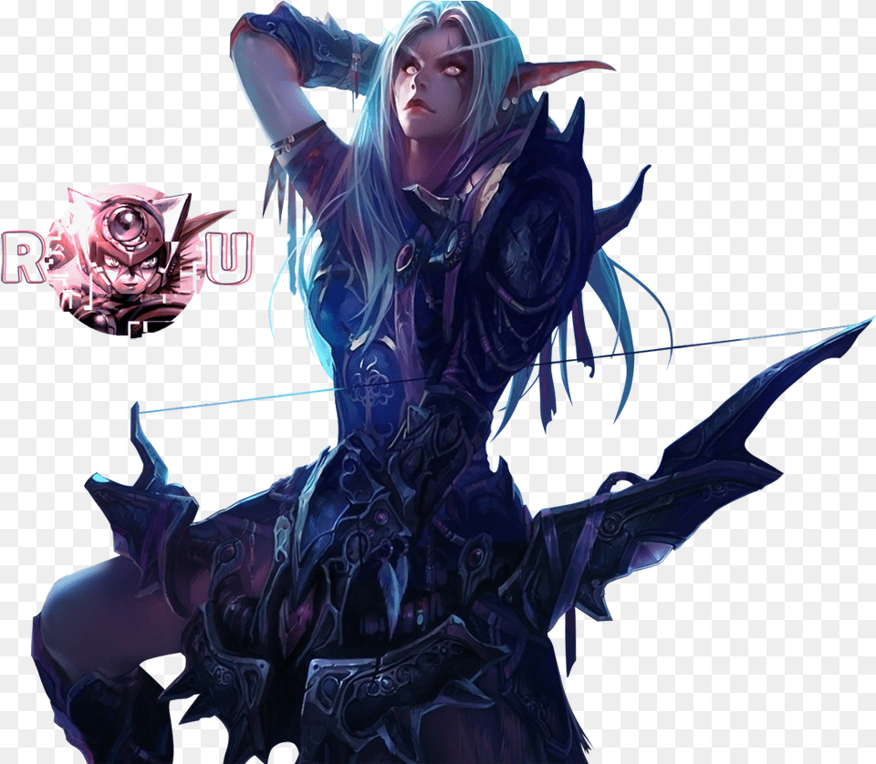 Night Elf Hunter Art, Adult, Person, Female, Woman Png Image