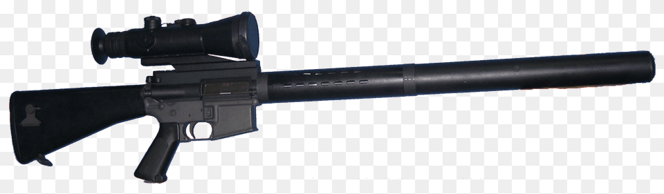 Night Fighting Weapon System Rifle With Nvs Scope, Firearm, Gun, Shotgun Png Image