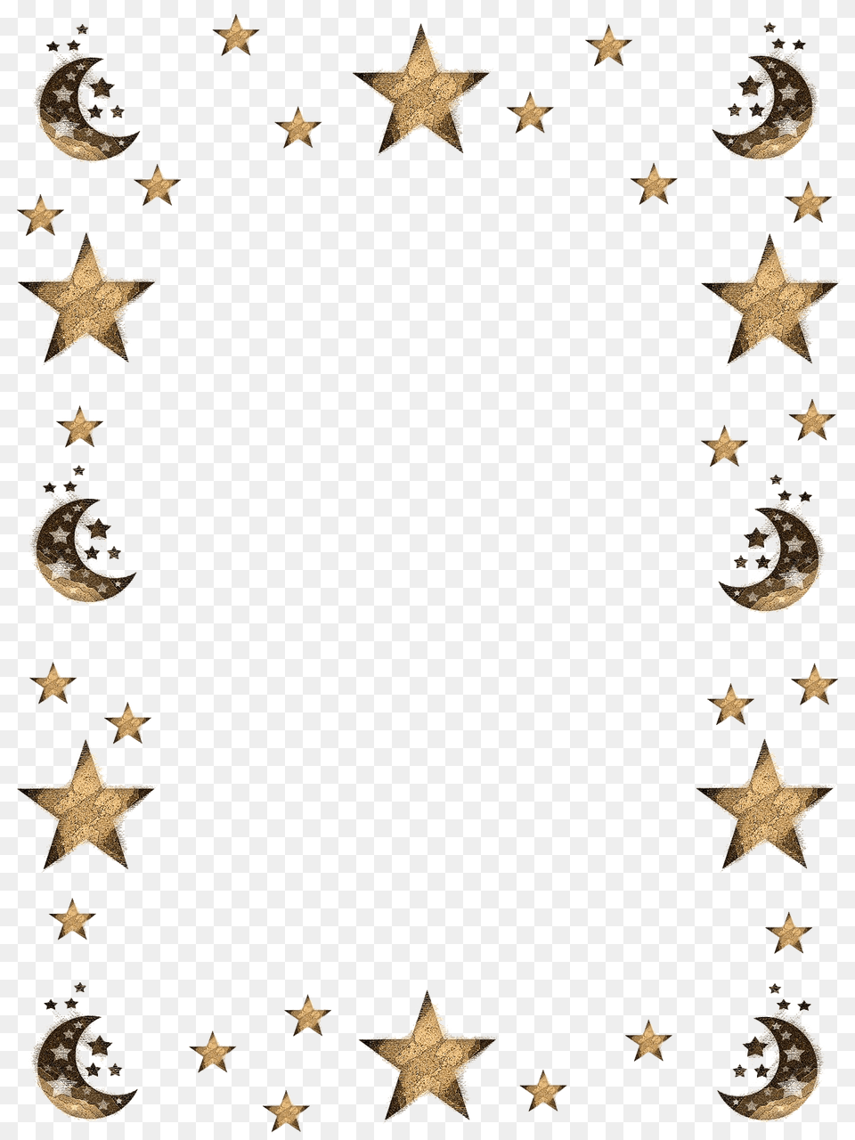 Night Frame Clipart, Symbol, Star Symbol, Home Decor Png Image