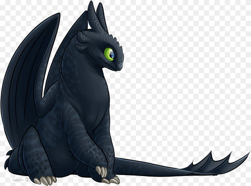 Night Fury Toothless Sitting, Animal, Cat, Mammal, Pet Png