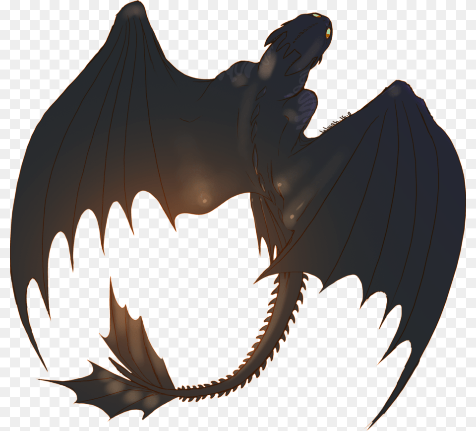 Night Fury Toothless Tail, Dragon, Person Free Png