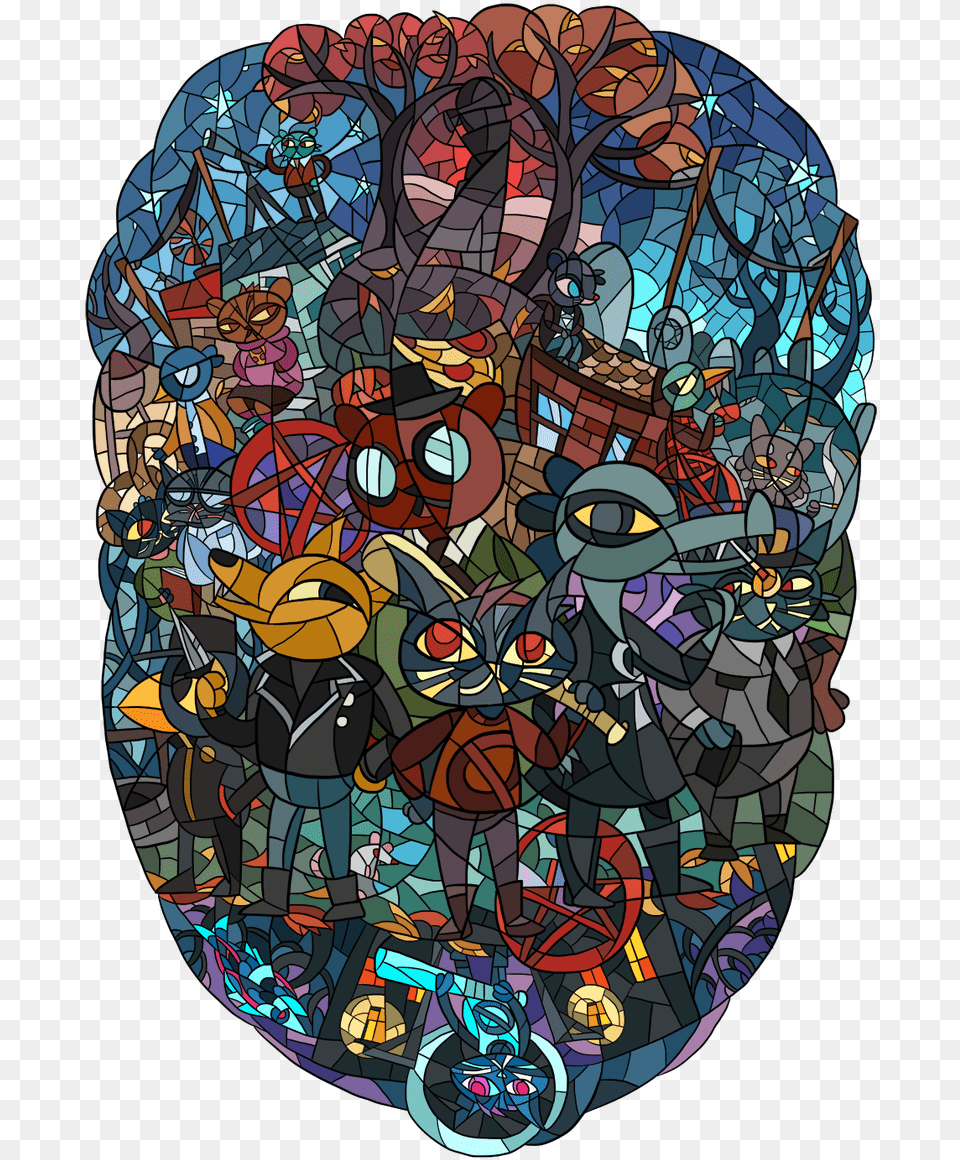 Night In The Woods Characters Art, Tile, Baby, Person, Mosaic Png Image