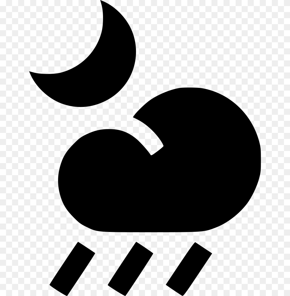 Night Rainy, Stencil, Symbol Free Png Download