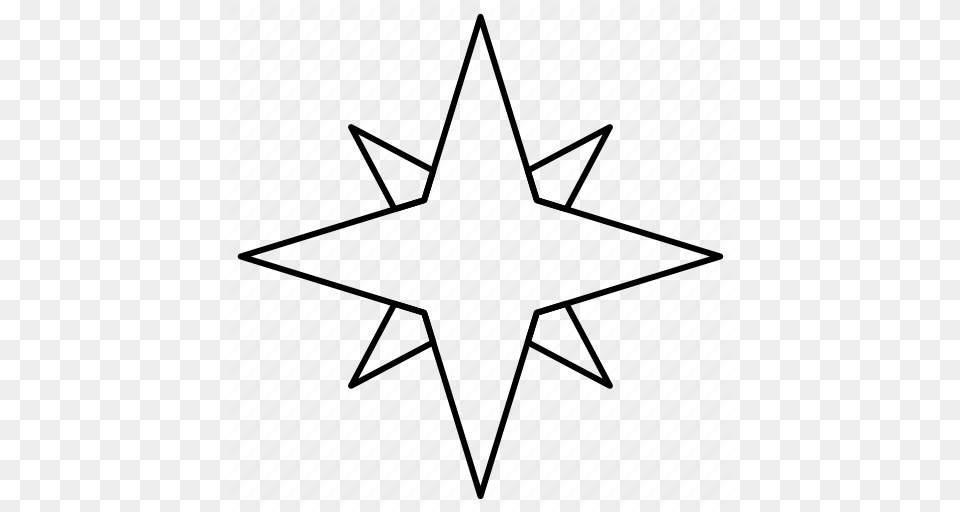 Night Shining Star Icon, Star Symbol, Symbol, Leaf, Plant Png Image