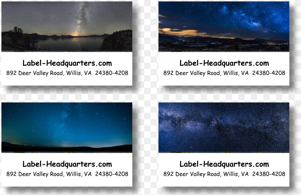 Night Sky Address Labels On Sheets, Outdoors, Nature, Art, Collage Free Transparent Png