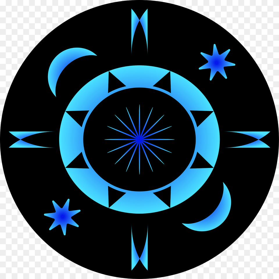 Night Sky Magic Mandala Clipart, Disk, Pattern, Symbol Png Image