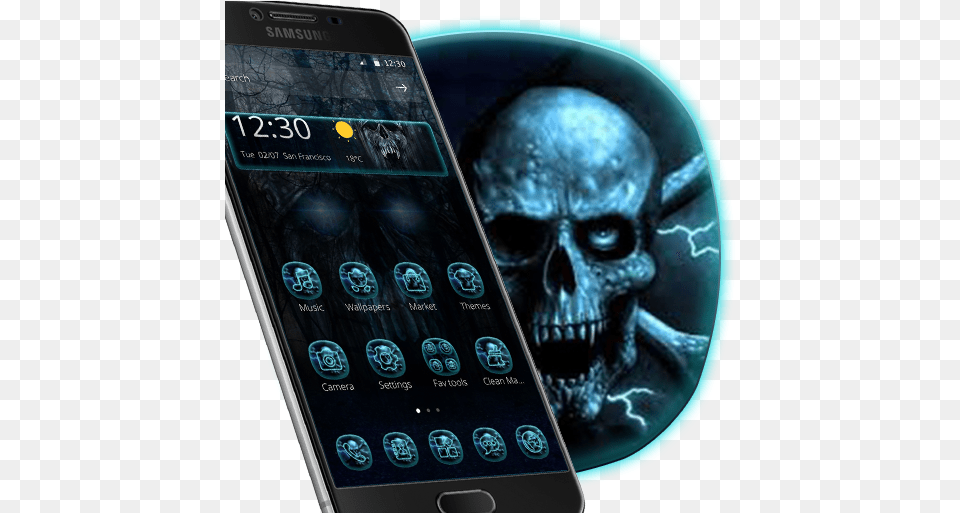 Night Sky Skulls Theme Apps On Google Play Chelsea Skull, Electronics, Mobile Phone, Phone, Adult Free Png