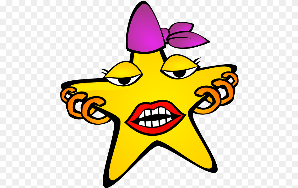 Night Stars Clipart Starry Night Star Gypsy Star Girl Star Cartoon, Baby, Person, Symbol, Star Symbol Free Png Download