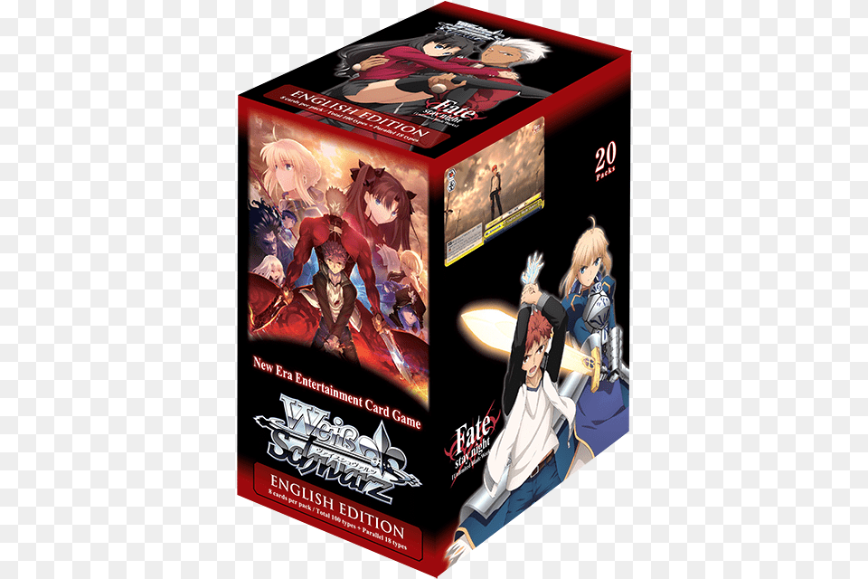 Night Unlimited Blade Works Fate Zero Booster Box Weiss Schwarz, Publication, Book, Comics, Adult Png