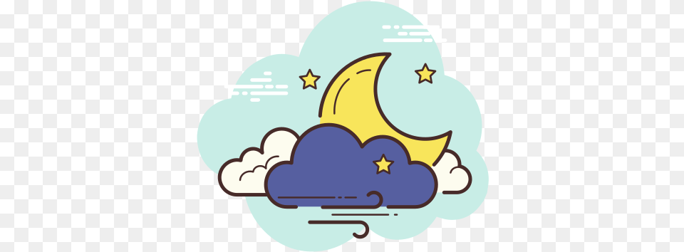 Night Wind Icon And Vector Bubbles Icons Of Weather, Banana, Produce, Food, Fruit Free Png Download