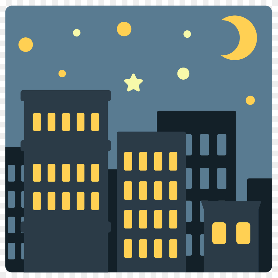 Night With Stars Emoji Clipart, City, Urban, Scoreboard Free Png