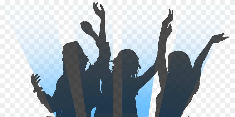 Nightclub People With Their Friends, Person, Silhouette, Adult, Female Free Png Download