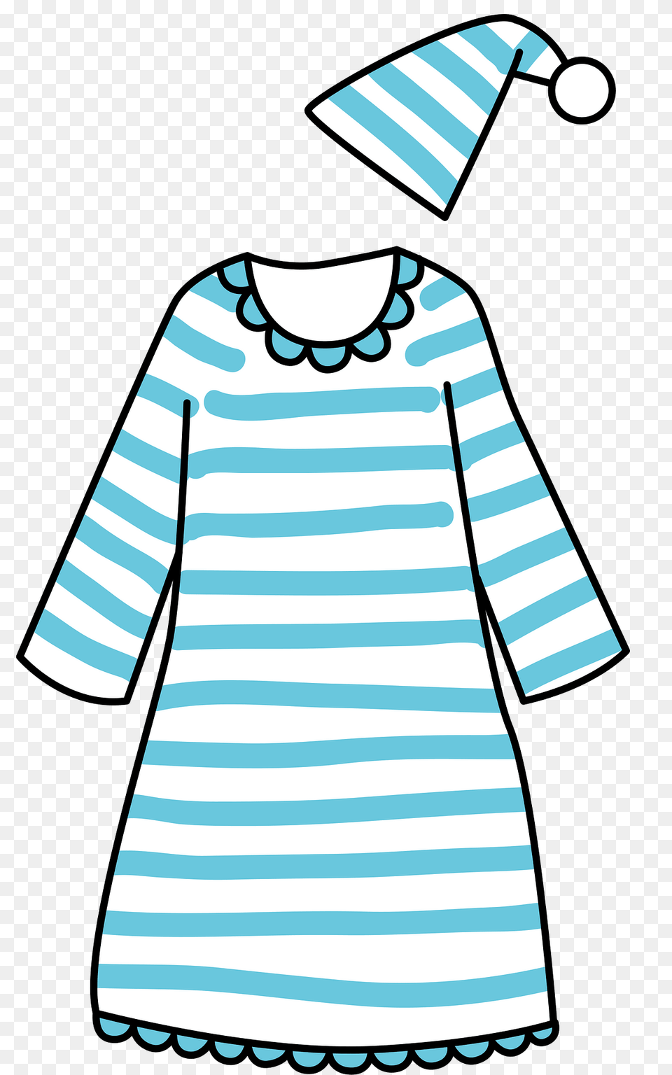 Nightgown And Hat Clipart, Clothing, Long Sleeve, Sleeve, People Free Png Download