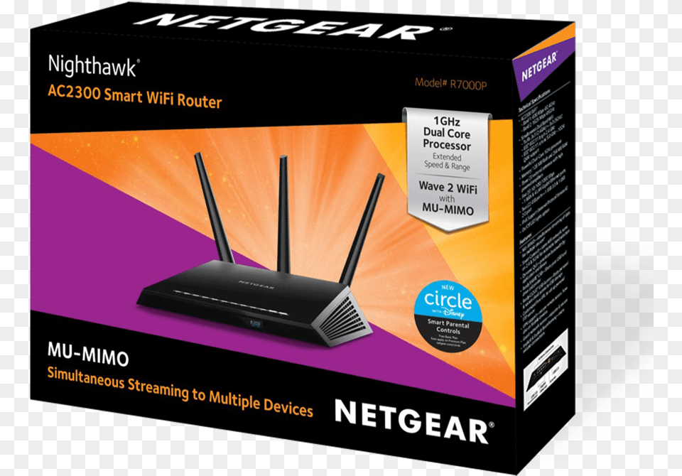 Nighthawk Ac2300 Smart Wifi Router Three Detachable Netgear Nighthawk Gaming Router, Electronics, Hardware, Modem Png Image