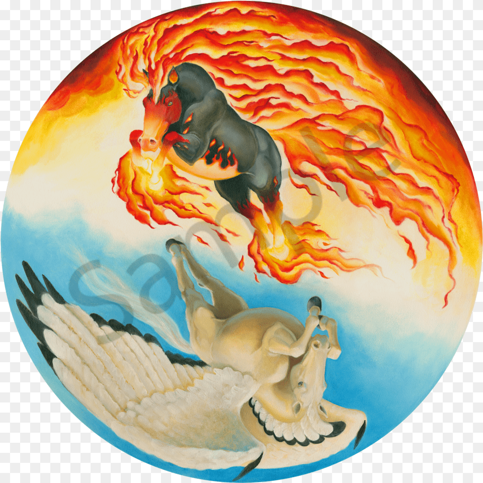 Nightmare And Mesa Pegasus Yin Yang Pegasus Yin And Yang, Sphere, Baby, Person Free Png Download