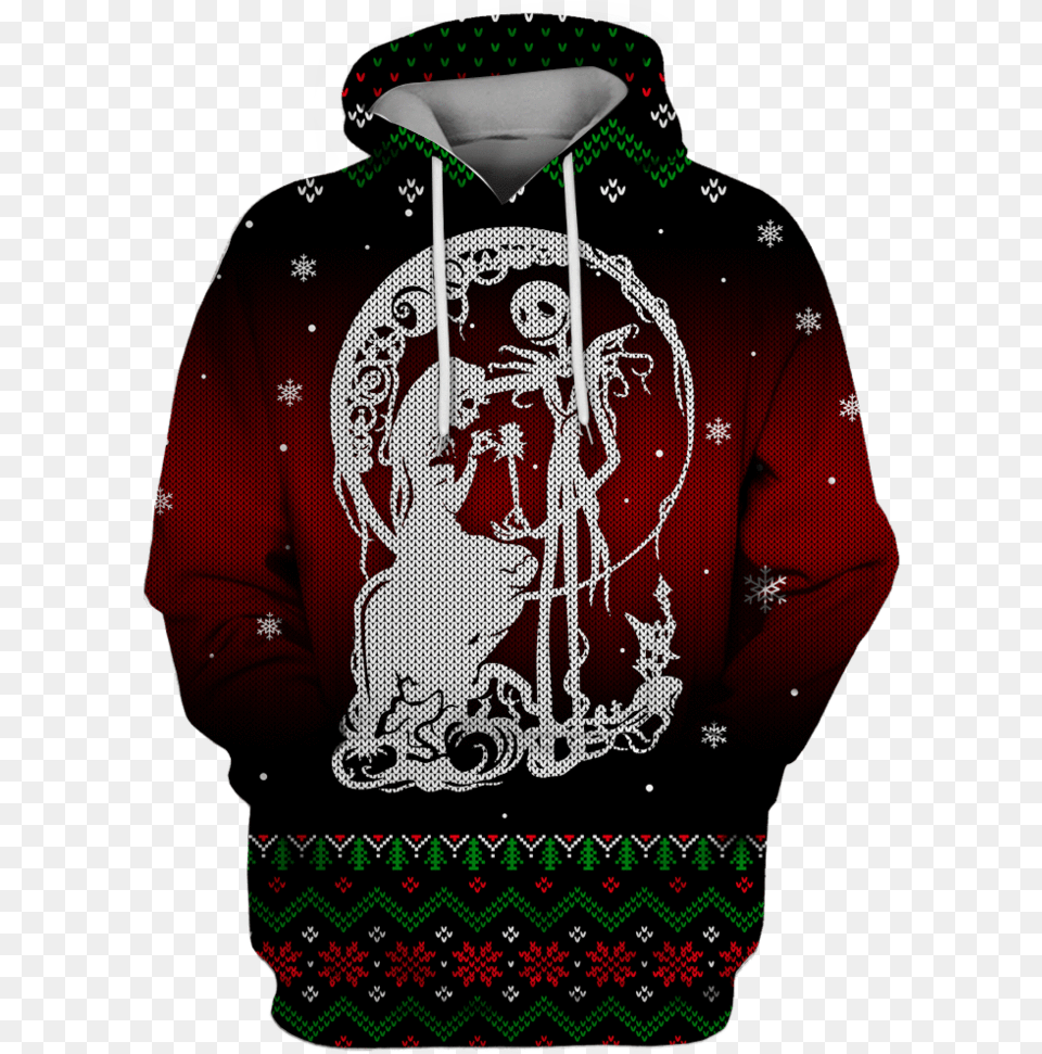 Nightmare Before Christmas 3d Astronaut Love You To The Moon, Knitwear, Clothing, Sweatshirt, Sweater Png Image