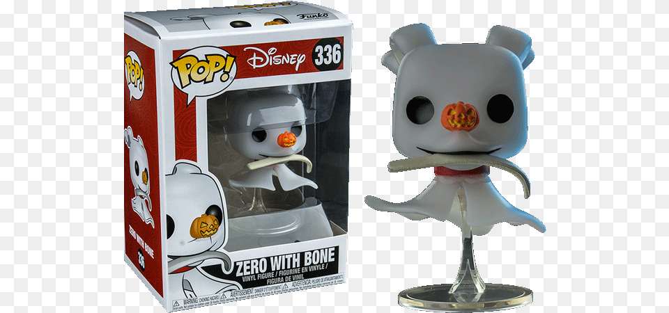 Nightmare Before Christmas Funko Pop Zero With Bone, Figurine, Plush, Toy Png