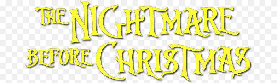 Nightmare Before Christmas Logos Nightmare Before Christmas Title, Calligraphy, Handwriting, Text Free Png
