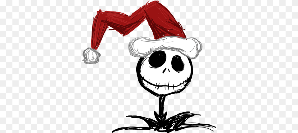 Nightmare Before Christmas Santa Hat Jack Skellington With Christmas Hat, Art, Face, Head, Person Free Png