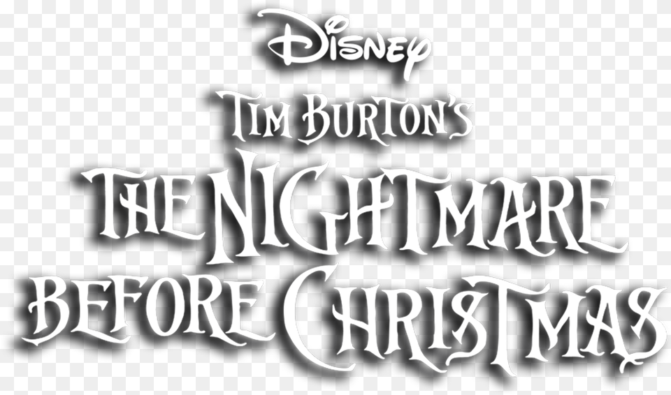 Nightmare Before Christmas Tim Burtons The Nightmare Before Christmas Logo, Calligraphy, Handwriting, Text Png