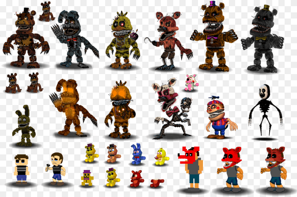 Nightmare Foxy Fnaf World Fnaf, Toy, Person, Baby, Adult Free Png