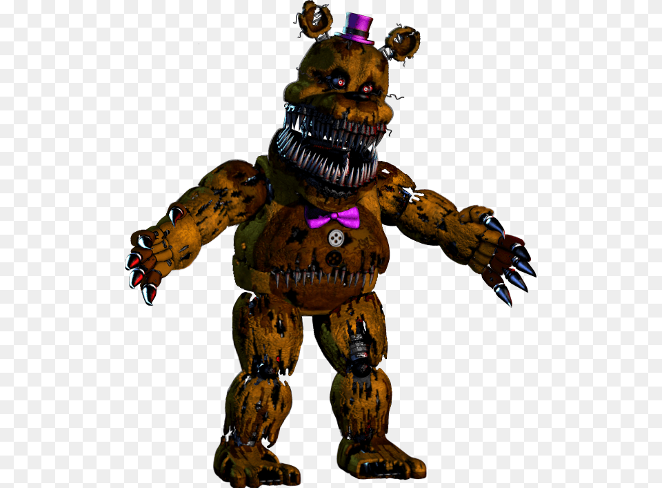 Nightmare Fredbear In Nightmare39s Pose, Robot, Toy Png