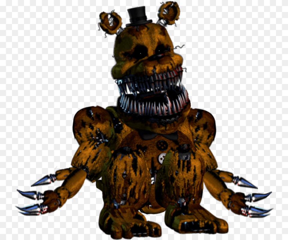 Nightmare Golden Freddy Version 2 Five Fnaf Nightmare Golden Freddy, Electronics, Hardware, Adult, Female Png Image