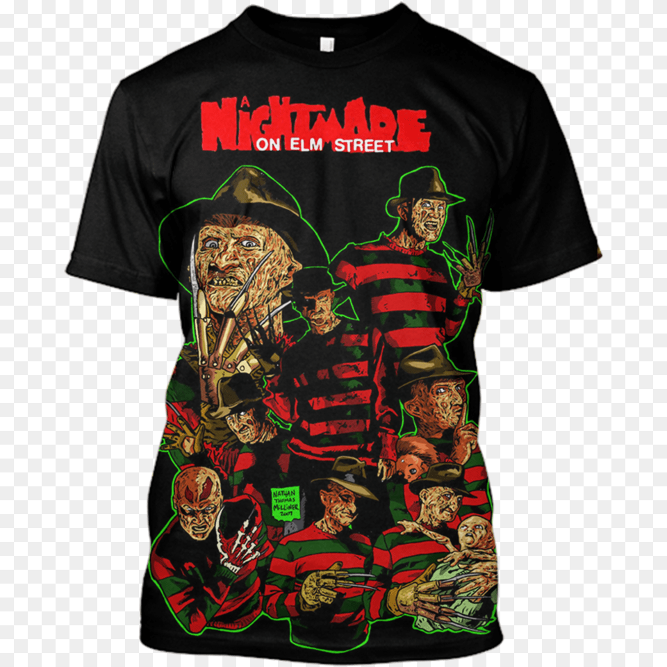 Nightmare On Elm Street, T-shirt, Clothing, Shirt, Person Free Png Download