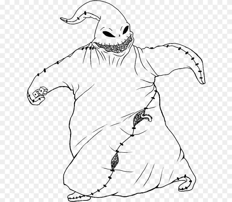 Nightmare Oogie Boogie Before Christmas Coloring Pages Nightmare Before Christmas Characters Coloring Pages, Gray Free Png Download