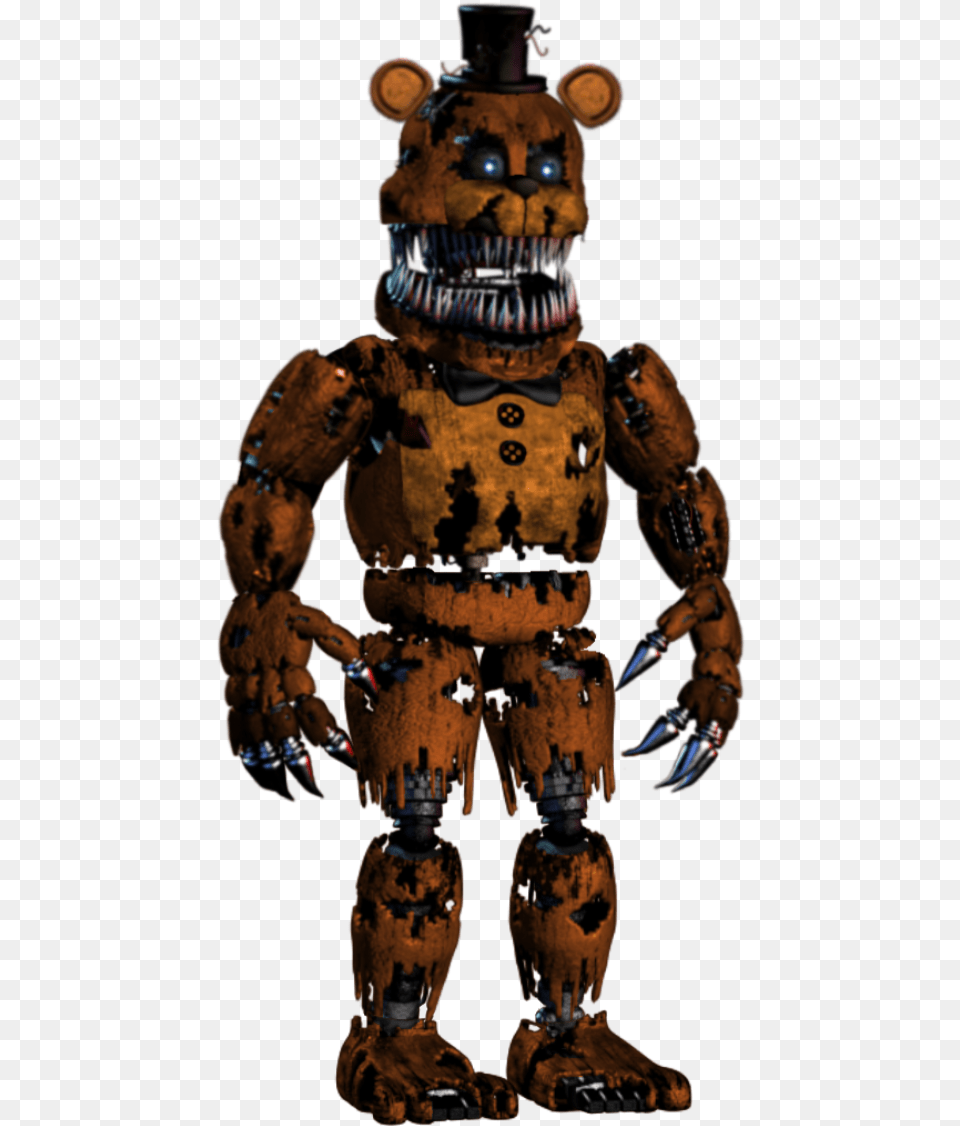 Nightmare Withered Freddy Five Nights At Freddy39s Withered Freddy, Robot, Animal, Bird, Person Png Image