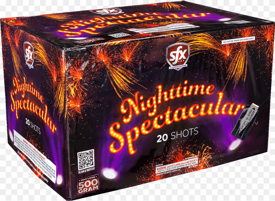 Nighttime Spectacular At A Glance Fireworks, Box, Qr Code, Computer Hardware, Electronics Png