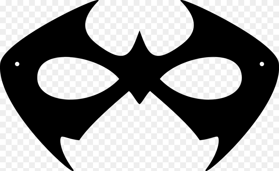 Nightwing Mask Robin Template Costume Nightwing Mask, Stencil, Symbol, Animal, Fish Free Transparent Png