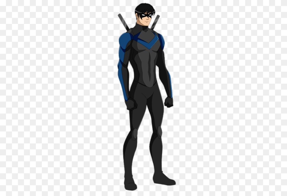 Nightwing With Katanas, Adult, Male, Man, Person Png